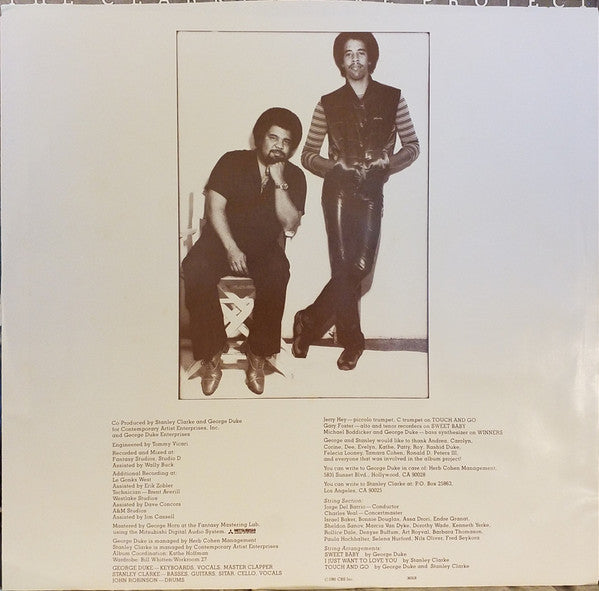 Stanley Clarke/George Duke : The Clarke / Duke Project (LP, Album, Pit)