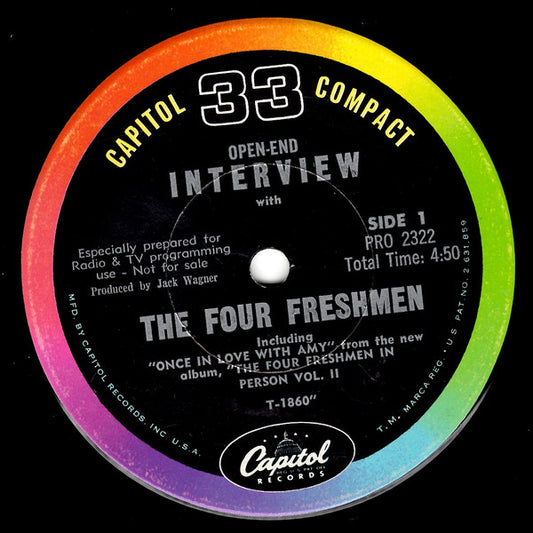 The Four Freshmen : Open End Interview / Route 66! (7", EP, Promo)
