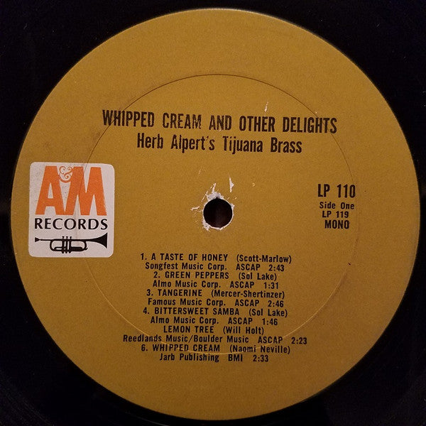 Herb Alpert's Tijuana Brass* : Whipped Cream & Other Delights (LP, Album, Mono, Ter)