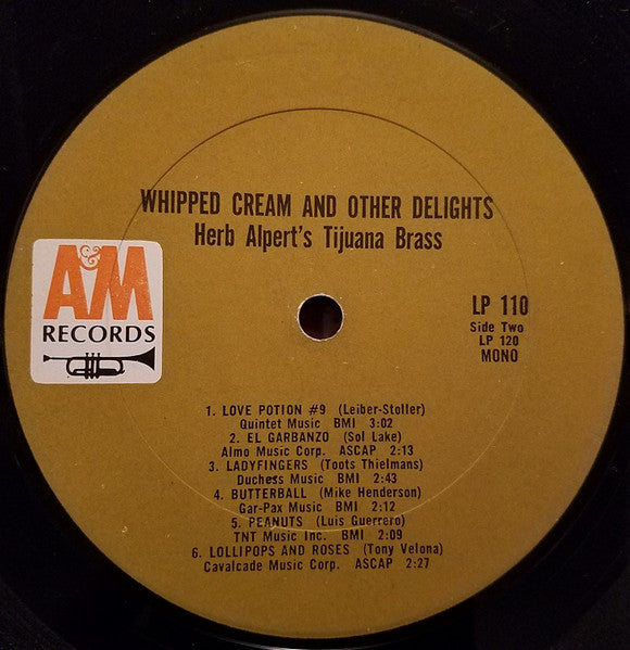Herb Alpert's Tijuana Brass* : Whipped Cream & Other Delights (LP, Album, Mono, Ter)