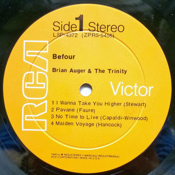 Brian Auger & The Trinity : Befour (LP, Album, Hol)