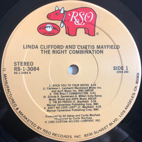 Linda Clifford & Curtis Mayfield : The Right Combination (LP, Album, 72,)