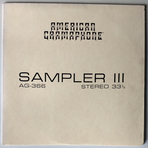 Various : Sampler III (LP, Smplr)