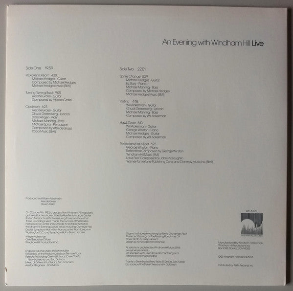 Various : An Evening With Windham Hill Live (LP, Album)
