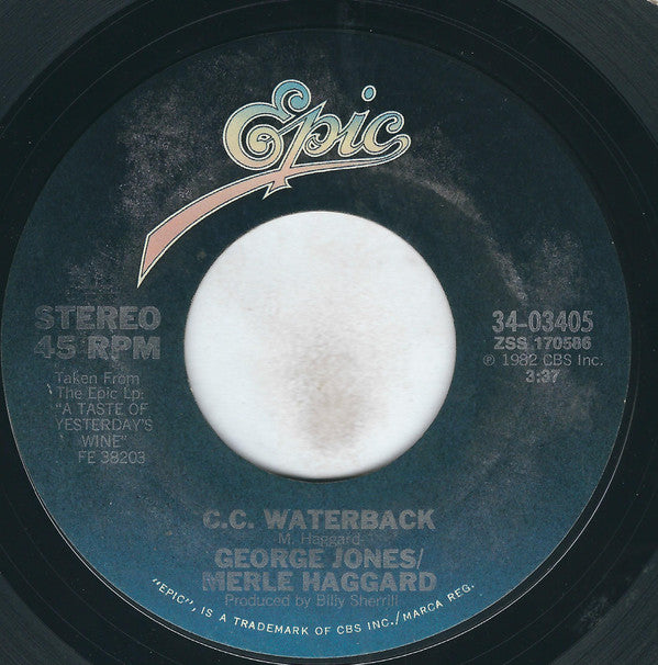 George Jones (2) / Merle Haggard : C.C. Waterback / After I Sing All My Songs (7", Styrene, Ter)