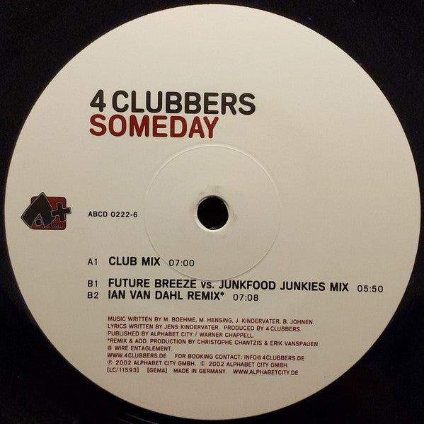 4 Clubbers : Someday (12")