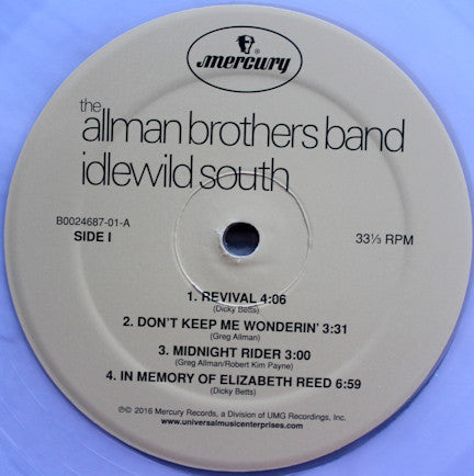 The Allman Brothers Band : Idlewild South (LP, Album, Ltd, RE, RM, 180)