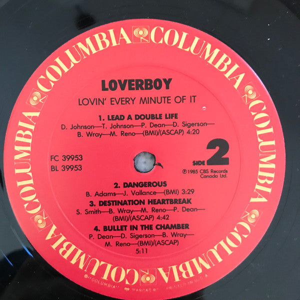 Loverboy : Lovin' Every Minute Of It (LP, Album, Pit)