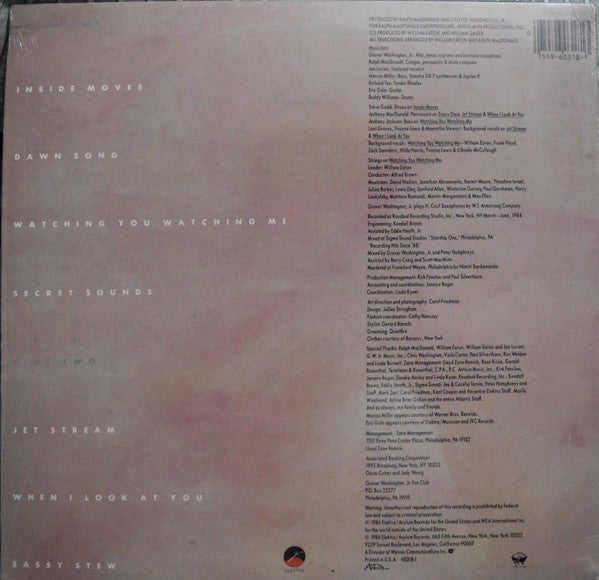 Grover Washington, Jr. : Inside Moves (LP, All)