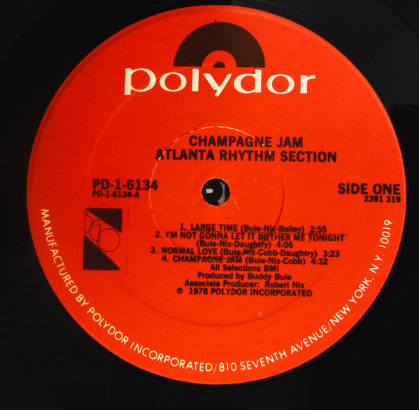 Atlanta Rhythm Section : Champagne Jam (LP, Album,  PR)