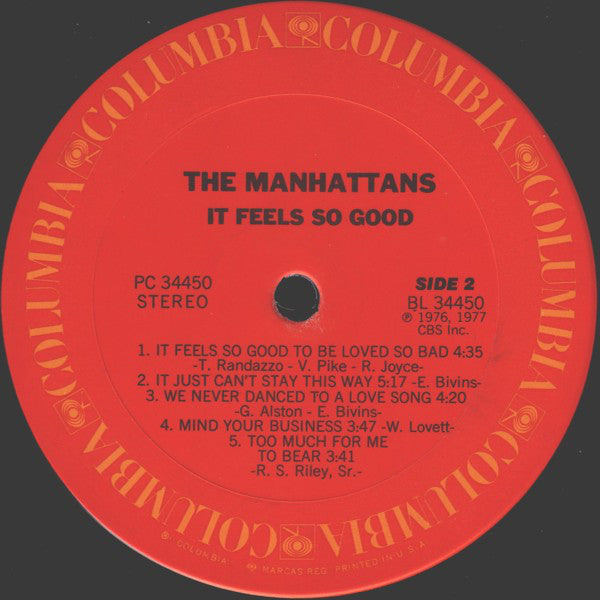 Manhattans : It Feels So Good (LP, Album, San)