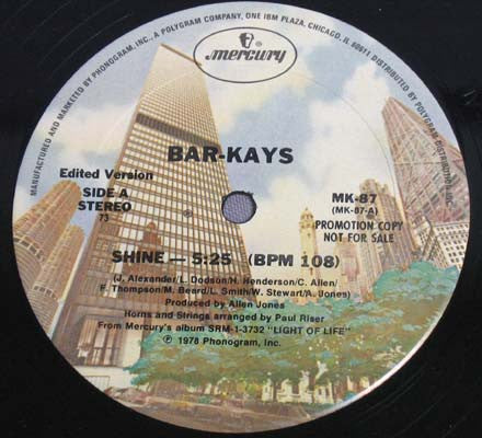 Bar-Kays : Shine / Give It Up (12", Promo)