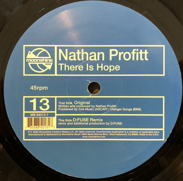 Nathan Profitt : There Is Hope (12")
