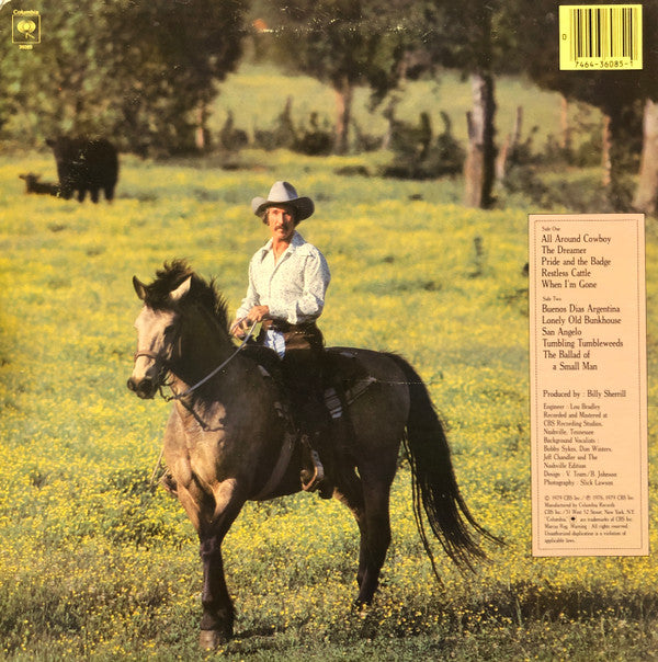 Marty Robbins : All Around Cowboy (LP, Album, San)