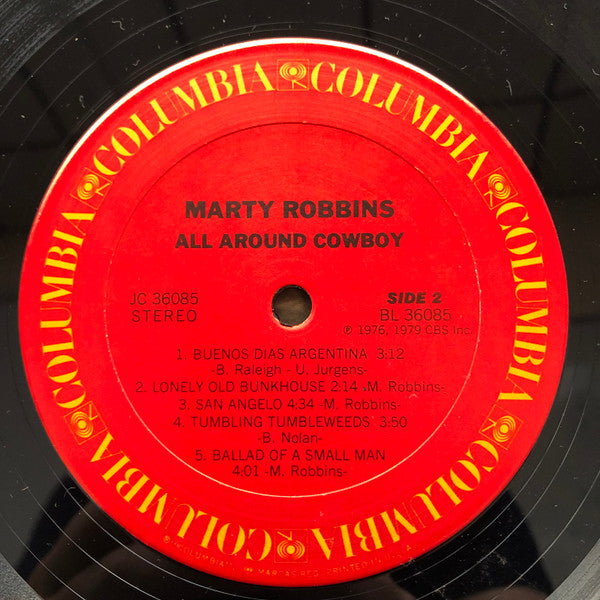 Marty Robbins : All Around Cowboy (LP, Album, San)