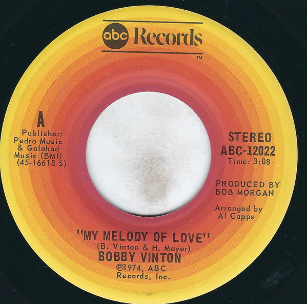 Bobby Vinton : My Melody Of Love / I'll Be Loving You (7", Single, RE, San)