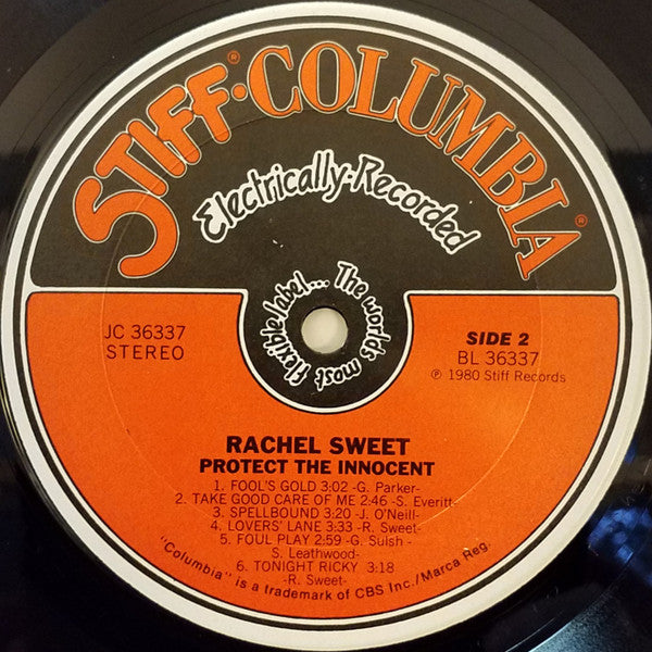 Rachel Sweet : Protect The Innocent (LP, Album, Pit)