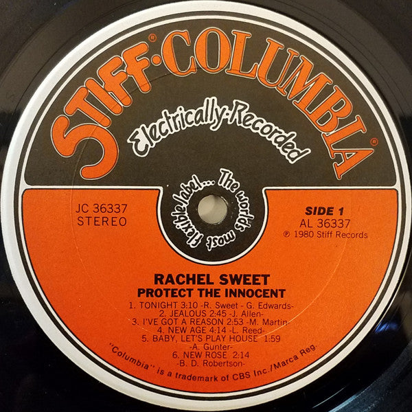 Rachel Sweet : Protect The Innocent (LP, Album, Pit)