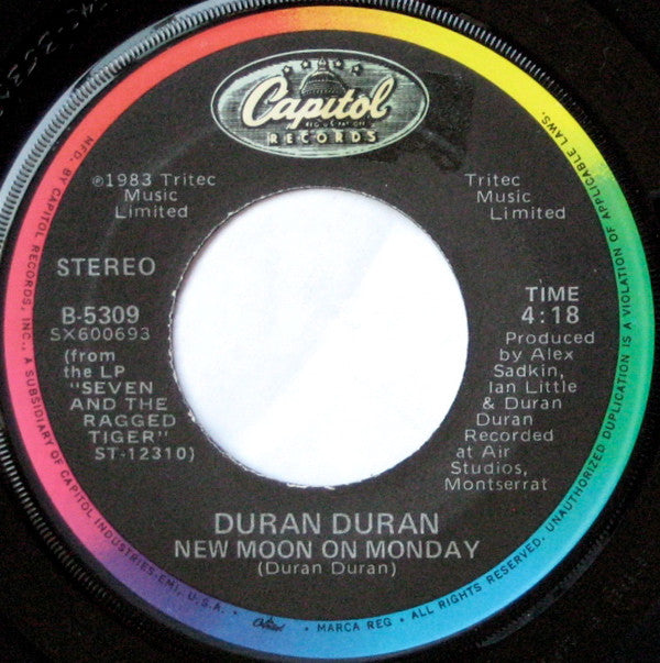 Duran Duran : New Moon On Monday (7", Single)