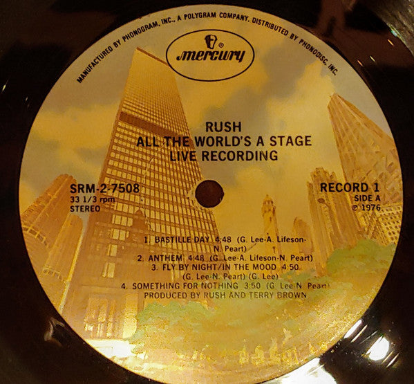 Rush : All The World's A Stage (2xLP, Album, PRC)