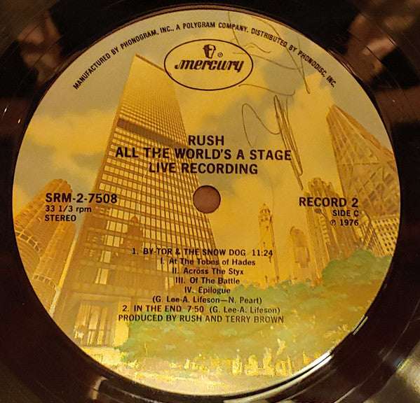 Rush : All The World's A Stage (2xLP, Album, PRC)