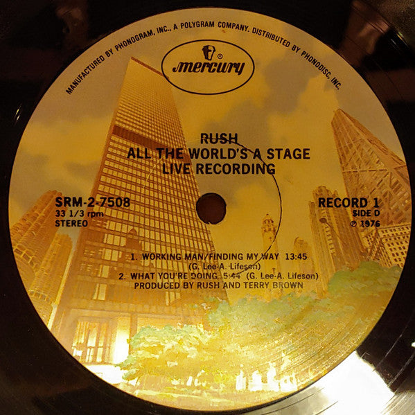 Rush : All The World's A Stage (2xLP, Album, PRC)