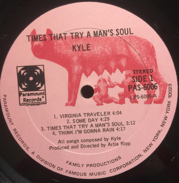 Kyle (8) : Times That Try A Man's Soul (LP, Album)