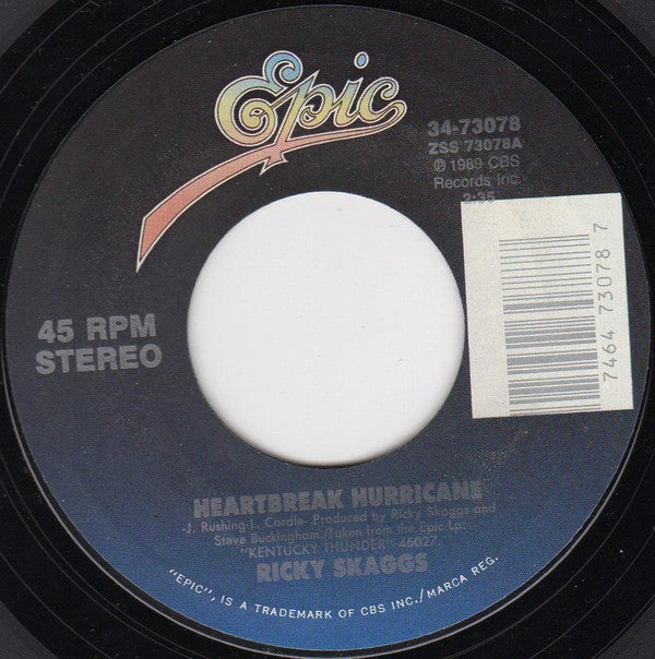 Ricky Skaggs : Heartbreak Hurricane (7", Single)