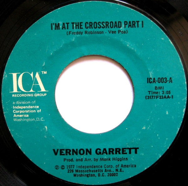Vernon Garrett : I'm At The Crossroad (7", Single)