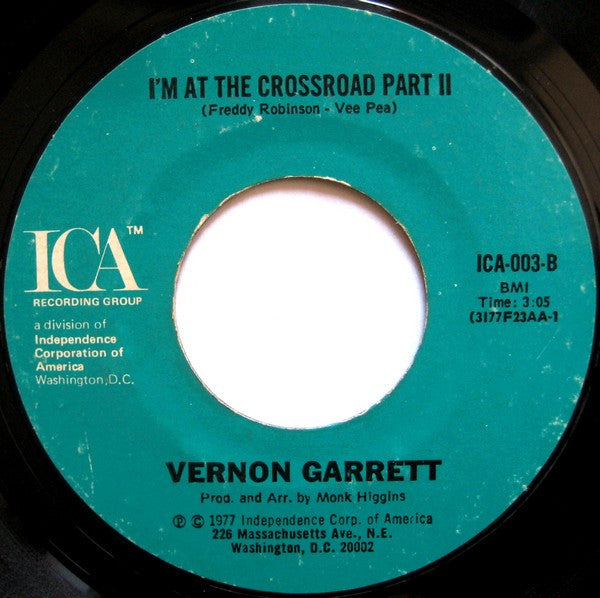 Vernon Garrett : I'm At The Crossroad (7", Single)