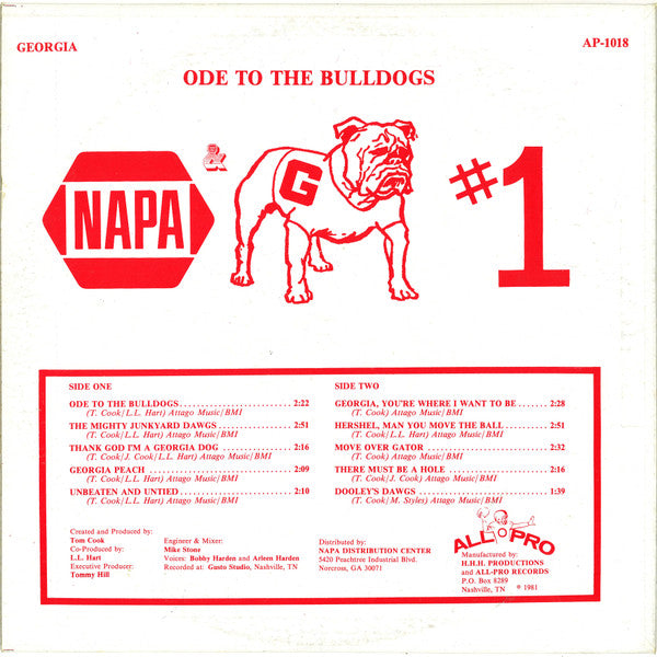 Various : Ode To The Bulldogs - Georgia:  A Nashville Musical Salute (LP, Album)
