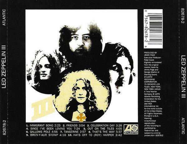 Led Zeppelin : Led Zeppelin III (CD, Album, RE)