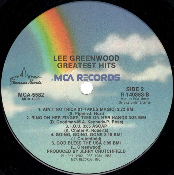 Lee Greenwood : Greatest Hits (LP, Comp, Club)