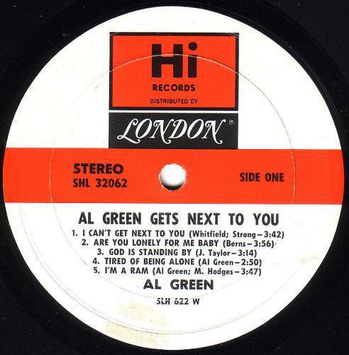 Al Green : Al Green Gets Next To You (LP, Album, Wad)