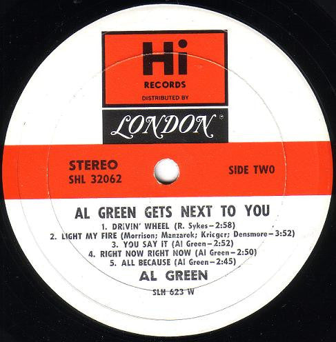 Al Green : Al Green Gets Next To You (LP, Album, Wad)