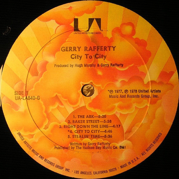 Gerry Rafferty : City To City (LP, Album, All)