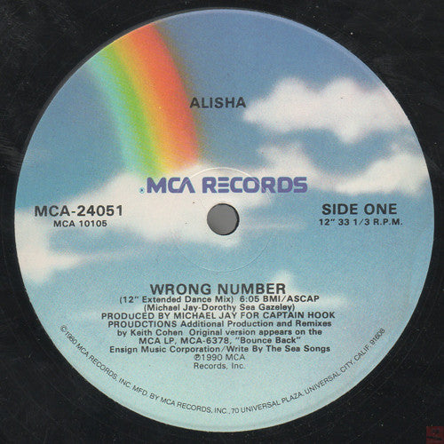 Alisha : Wrong Number (12", Single)