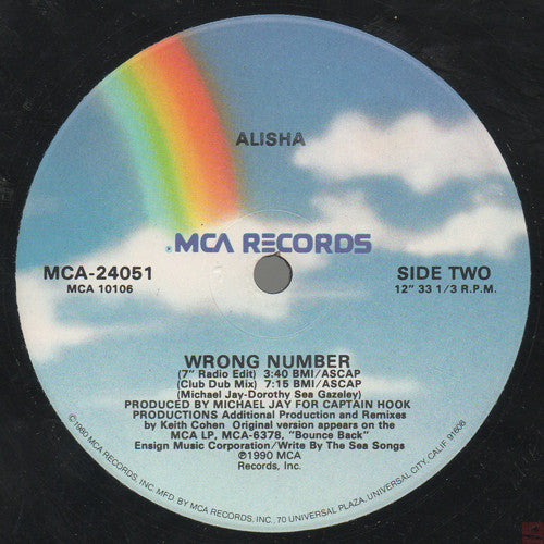 Alisha : Wrong Number (12", Single)