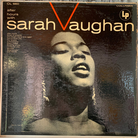 Sarah Vaughan : After Hours With Sarah Vaughan (LP, Album, Mono, RP)