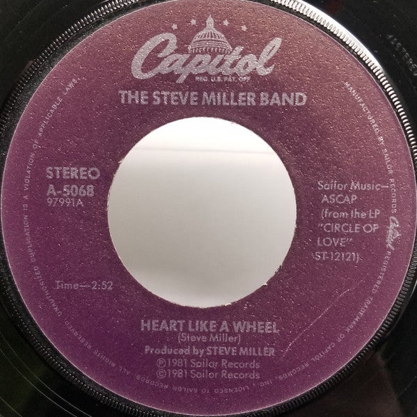 The Steve Miller Band* : Heart Like A Wheel (7", Win)