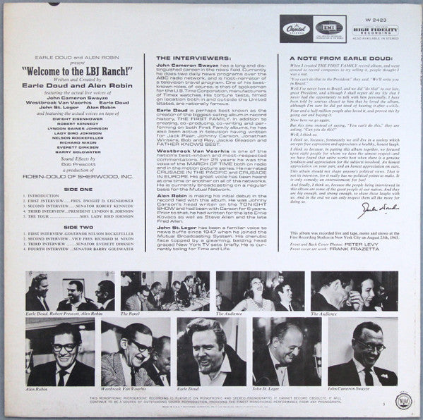 Earle Doud And Alen Robin : "Welcome To The LBJ Ranch!" (LP, Album, Mono, Scr)