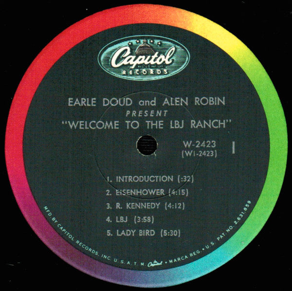 Earle Doud And Alen Robin : "Welcome To The LBJ Ranch!" (LP, Album, Mono, Scr)