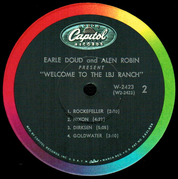 Earle Doud And Alen Robin : "Welcome To The LBJ Ranch!" (LP, Album, Mono, Scr)
