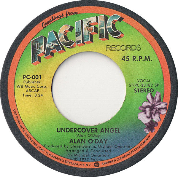 Alan O'Day : Undercover Angel  (7", Single, Spe)