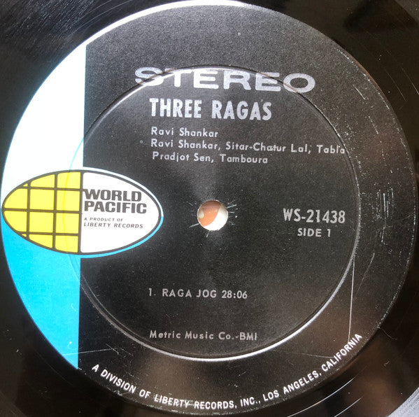 Ravi Shankar : Three Ragas (LP, Album)