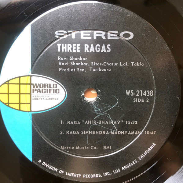 Ravi Shankar : Three Ragas (LP, Album)