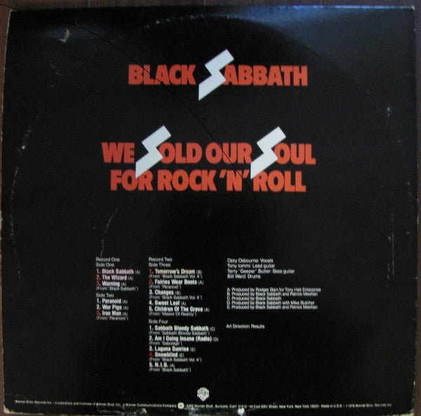Black Sabbath : We Sold Our Soul For Rock 'N' Roll (2xLP, Comp, RE, Gol)