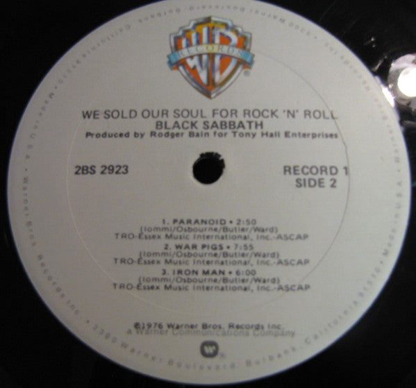 Black Sabbath : We Sold Our Soul For Rock 'N' Roll (2xLP, Comp, RE, Gol)