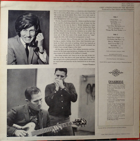 Chet Atkins : Picks On The Beatles (LP, Album, Hol)