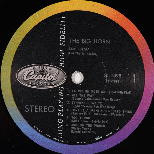 Sam Butera And The Witnesses : The Big Horn (LP)
